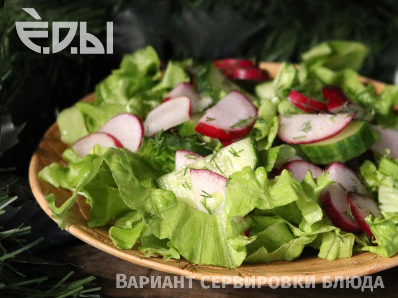 Легкий с редисом салат сыроедческий рецепт